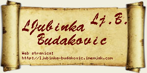 LJubinka Budaković vizit kartica